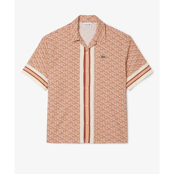 ラコステ（LACOSTE）/モノグラムオープンカラーシャツ_4