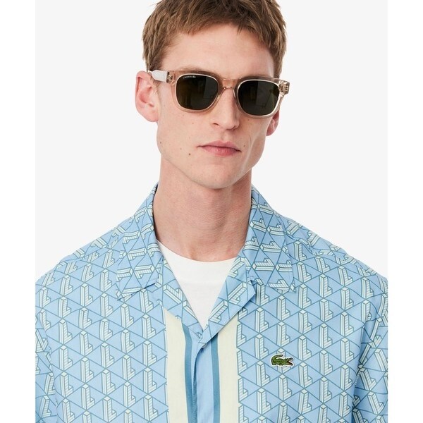 ラコステ（LACOSTE）/モノグラムオープンカラーシャツ_9