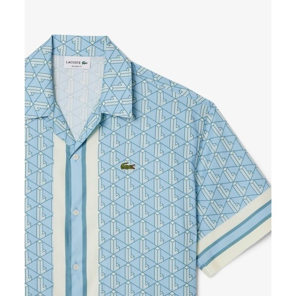 ラコステ（LACOSTE）/モノグラムオープンカラーシャツ_13