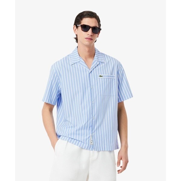 ラコステ（LACOSTE）/ストライプオープンカラーシャツ_1