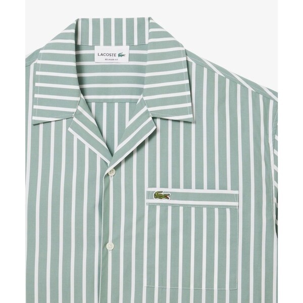 ラコステ（LACOSTE）/ストライプオープンカラーシャツ_5