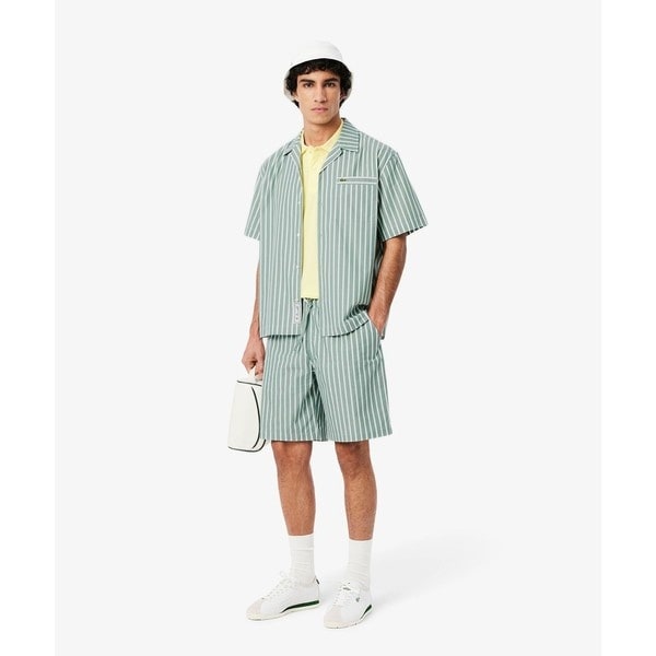 ラコステ（LACOSTE）/ストライプオープンカラーシャツ_8