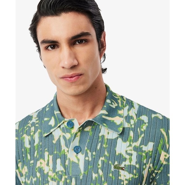 ラコステ（LACOSTE）/オーディエンステキスタイルリブニットポロシャツ