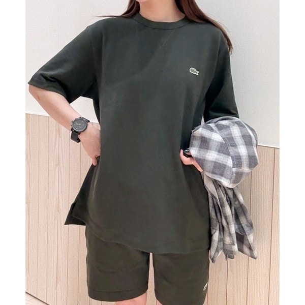 ラコステ（LACOSTE）/L．12．12アレンジ ガゼット付き鹿の子地Tシャツ