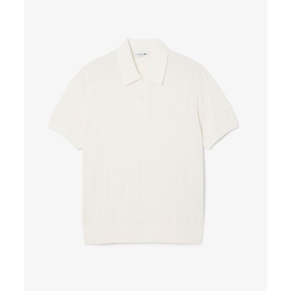 ラコステ（LACOSTE）/ハイゲージリブニットポロシャツ
