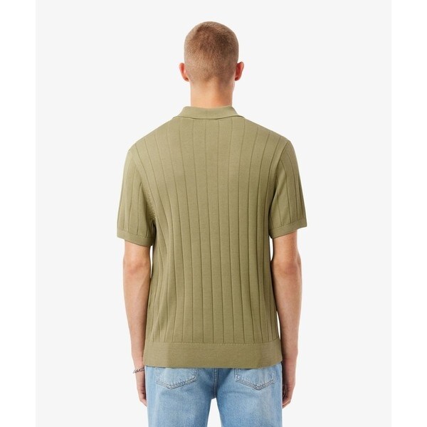 ラコステ（LACOSTE）/ハイゲージリブニットポロシャツ