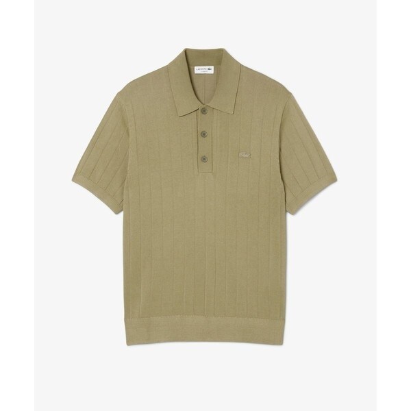 ラコステ（LACOSTE）/ハイゲージリブニットポロシャツ