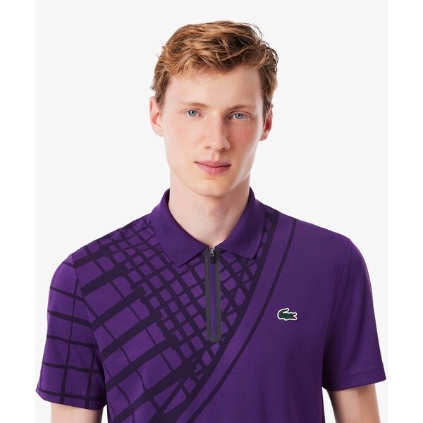ラコステ（LACOSTE）/アシンメトリーラケットグラフィックウルトラドライポロシャツ_5