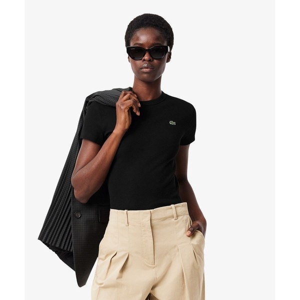 ラコステ（LACOSTE）/タイトフィットリブニットTシャツ