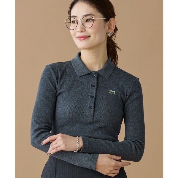 ラコステ（LACOSTE）/スリムフィット ロングスリーブリブニット 