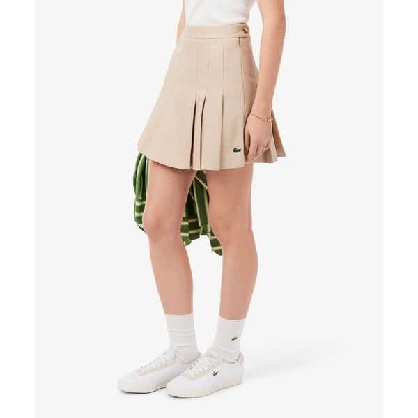 ラコステ（LACOSTE）/ストレッチコットンプリーツスカート