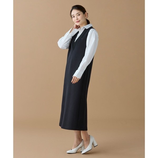 ラコステ（LACOSTE）/ダンボールジャージニット ジャンパードレス / ジャンパースカート_4