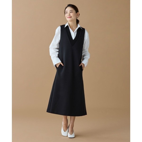 ラコステ（LACOSTE）/ダンボールジャージニット ジャンパードレス / ジャンパースカート_5
