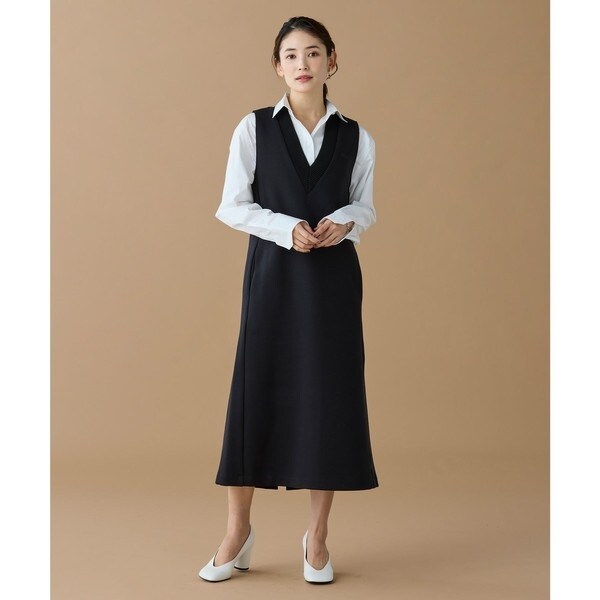 ラコステ（LACOSTE）/ダンボールジャージニット ジャンパードレス / ジャンパースカート_6