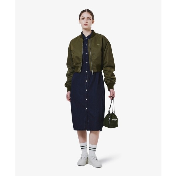 ラコステ（LACOSTE）/ロングデニムシャツドレス / シャツワンピース ウエストベルト付き_7