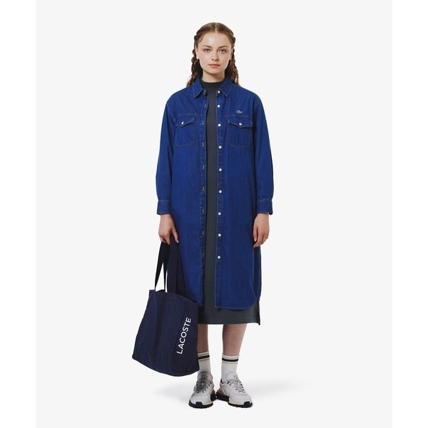 ラコステ（LACOSTE）/ロングデニムシャツドレス / シャツワンピース ウエストベルト付き_19
