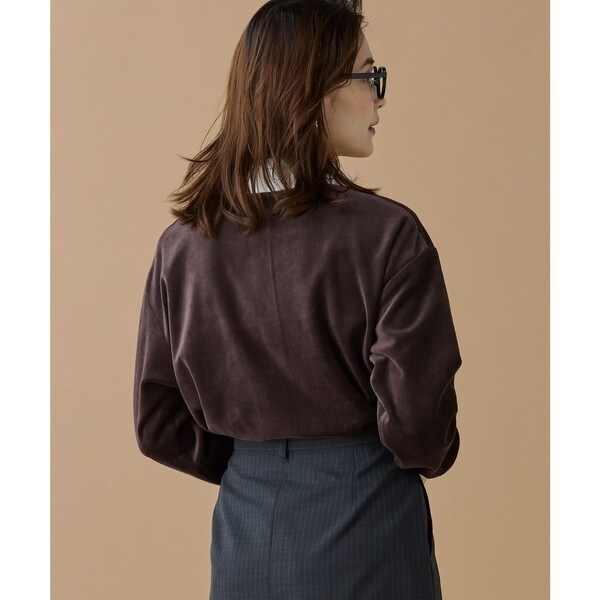 ラコステ（LACOSTE）/ルーズシルエット サイドスリット ベロアポロシャツ_5