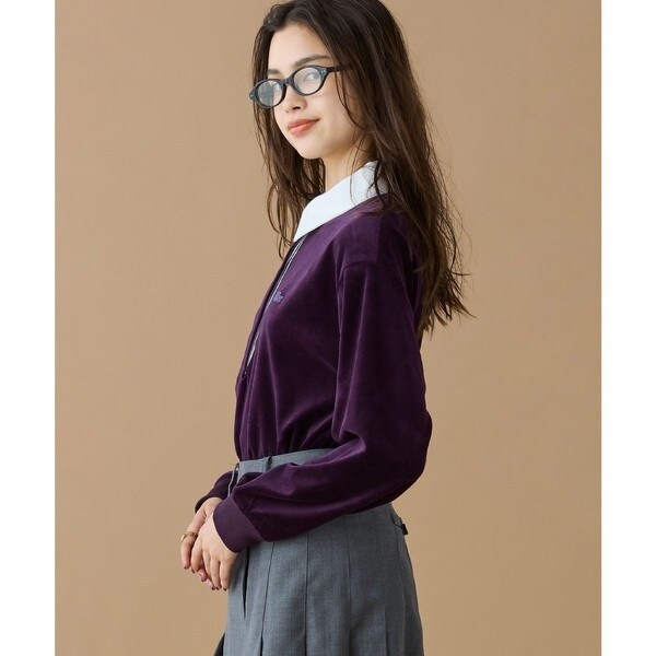 ラコステ（LACOSTE）/ルーズシルエット サイドスリット ベロアポロシャツ_12