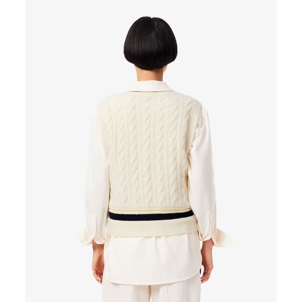 ラコステ（LACOSTE）/ウール×ナイロン エッセンシャル チルデンニットベスト_2