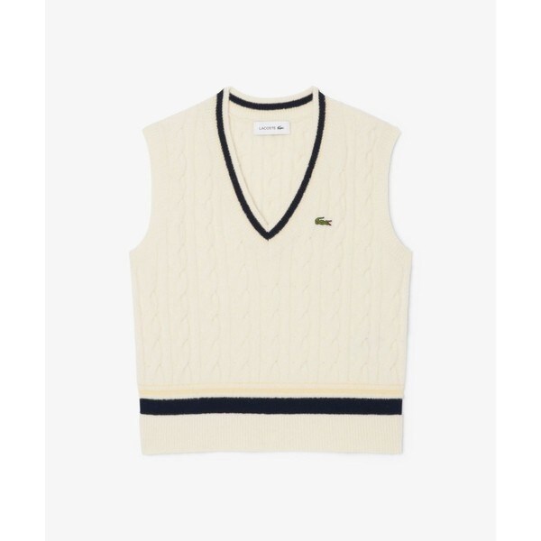 ラコステ（LACOSTE）/ウール×ナイロン エッセンシャル チルデンニットベスト_3