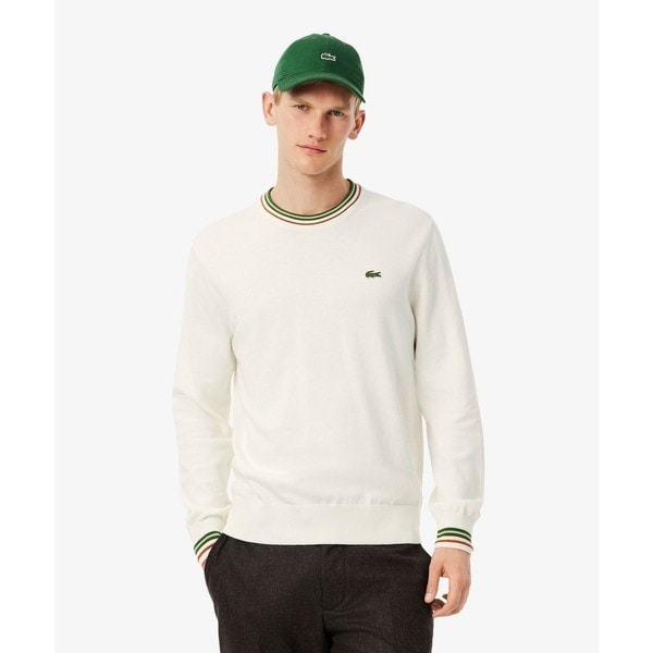 ラコステ（LACOSTE）/ボーダーリブプルオーバーニット_1