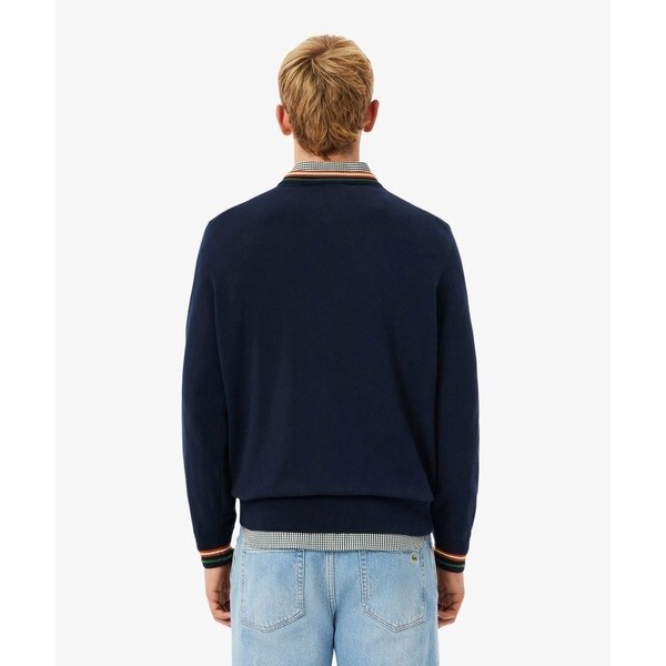 ラコステ（LACOSTE）/ボーダーリブプルオーバーニット_3