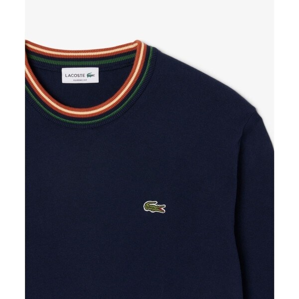 ラコステ（LACOSTE）/ボーダーリブプルオーバーニット_5
