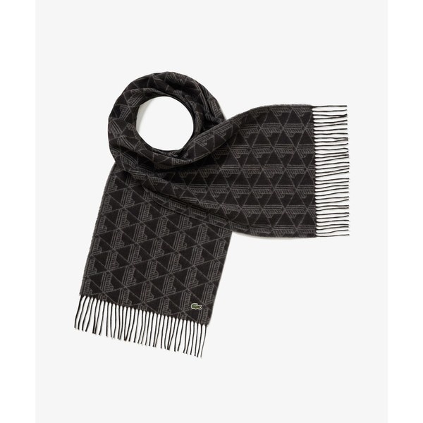 ラコステ（LACOSTE）/サスティナブルモノグラムジャカードマフラー