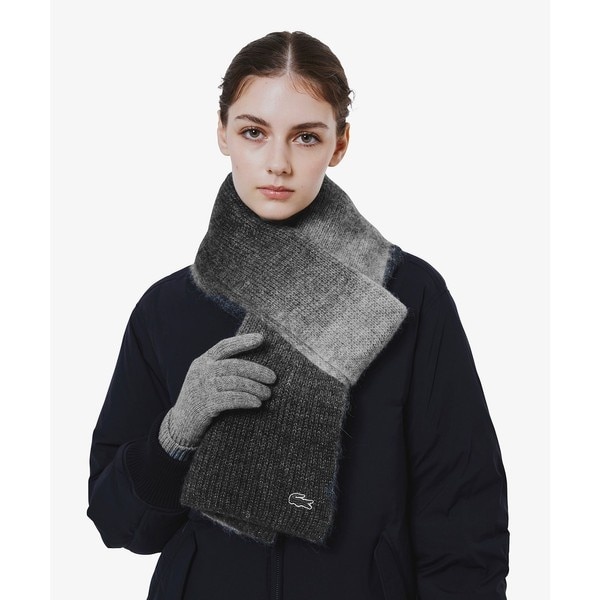 ラコステ（LACOSTE）/アルパカブレンドグラデーションニットマフラー