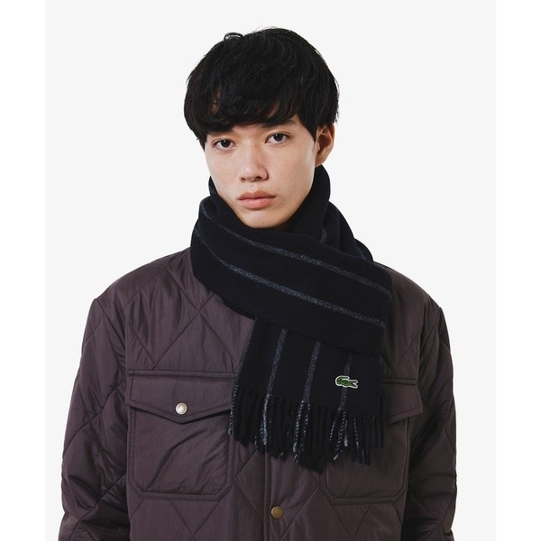 ラコステ（LACOSTE）/メリノウールストライプマフラー