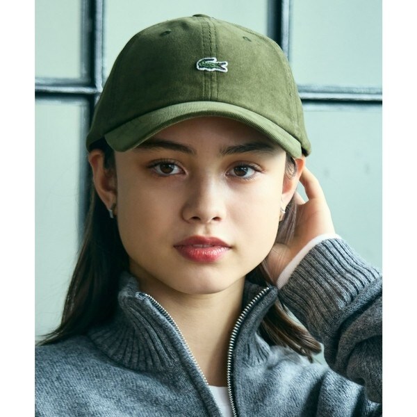 ラコステ（LACOSTE）/ワンポイントワニロゴ・コーデュロイキャップの