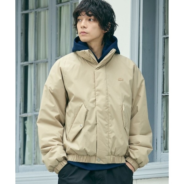 ラコステ（LACOSTE）/撥水 防風 パデッド ボリュームテクニカルナイロンブルゾン