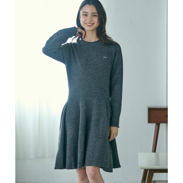 ラコステ（LACOSTE）/3Dニッティングシームレスフレアドレスセーター