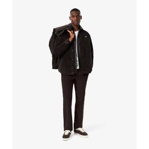 LACOSTE ブラック コーデュロイジャケットパンツ セットアップ LACOSTE