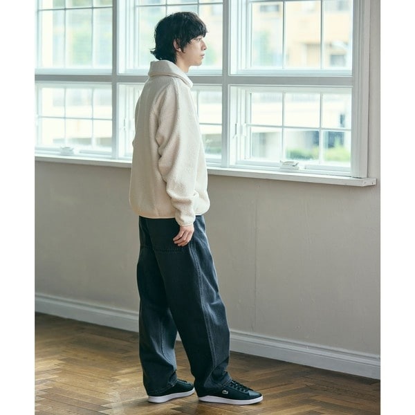 ラコステ（LACOSTE）/ハイネックハーフジップ オーバーサイズブークレフリースブルゾン_11