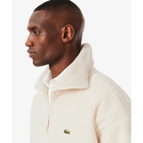 ラコステ（LACOSTE）/ハイネックハーフジップ オーバーサイズブークレフリースブルゾン_12