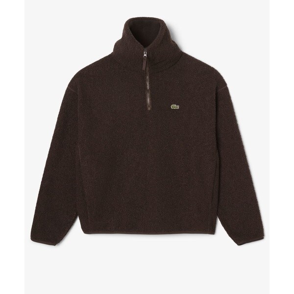 ラコステ（LACOSTE）/ハイネックハーフジップ オーバーサイズブークレフリースブルゾン_19
