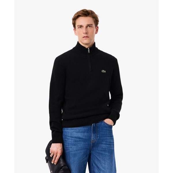 ラコステ（LACOSTE）/ハイネックハーフジップ ウールニットセーター_1