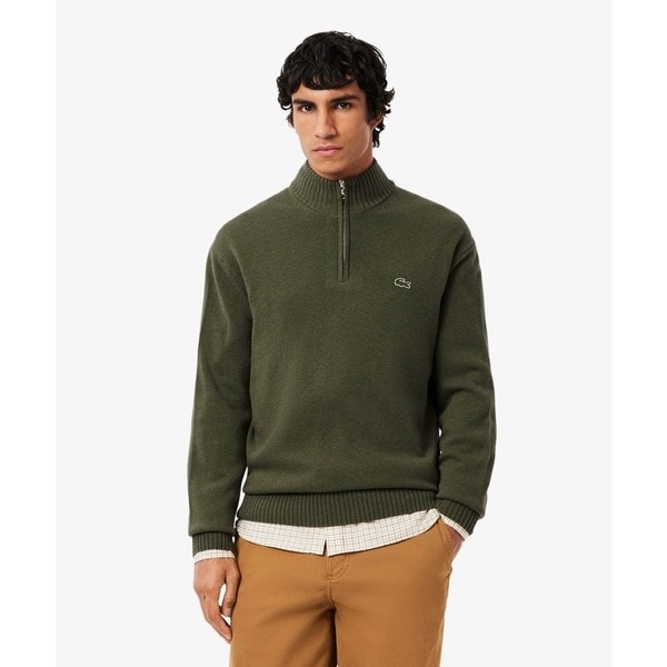 ラコステ（LACOSTE）/ハイネックハーフジップ ウールニットセーター_2