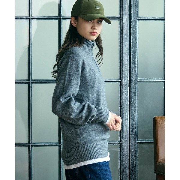 ラコステ（LACOSTE）/ハイネックハーフジップ ウールニットセーター_6