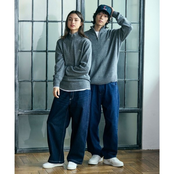 ラコステ（LACOSTE）/ハイネックハーフジップ ウールニットセーター_8
