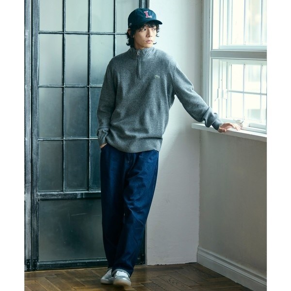 ラコステ（LACOSTE）/ハイネックハーフジップ ウールニットセーター_9