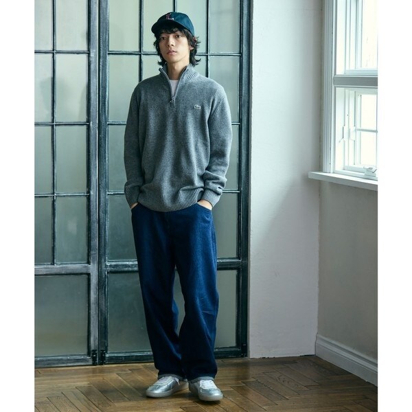 ラコステ（LACOSTE）/ハイネックハーフジップ ウールニットセーター_10