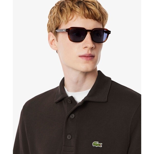 ラコステ（LACOSTE）/コットンニットロングスリーブポロシャツ