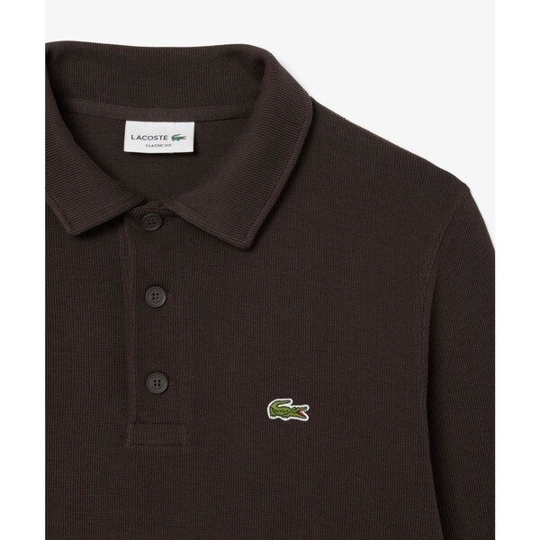 ラコステ（LACOSTE）/コットンニットロングスリーブポロシャツ