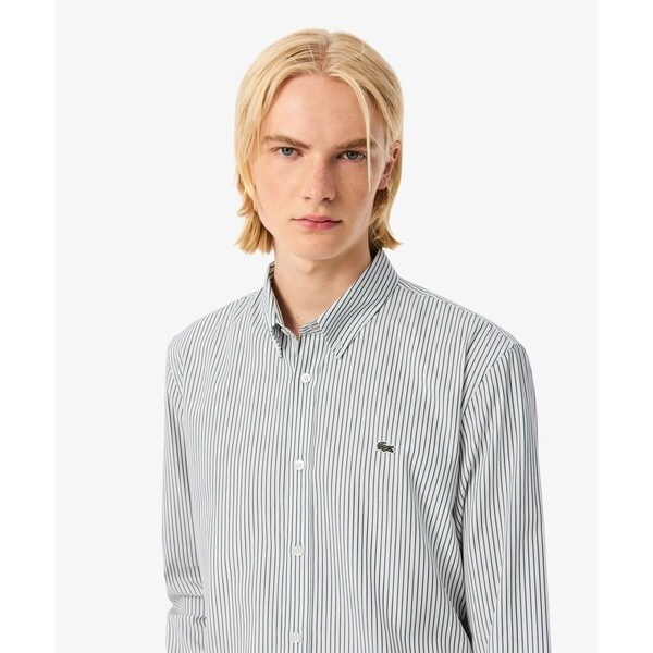 ラコステ（LACOSTE）/ベーシックストライプボタンダウンシャツ_1