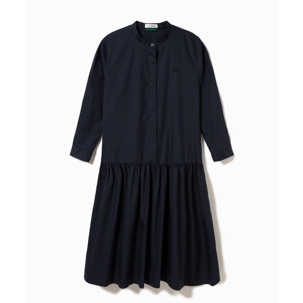 ラコステ（LACOSTE）/バンドカラーロングシャツドレス / ストライプシャツワンピース_18