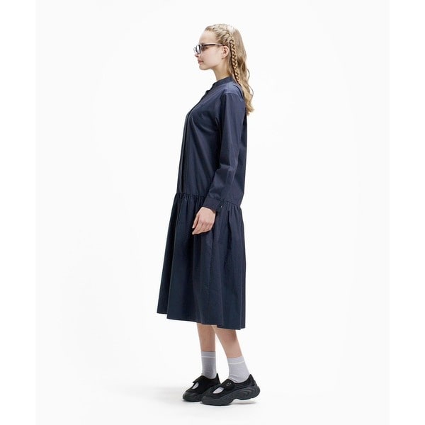 ラコステ（LACOSTE）/バンドカラーロングシャツドレス / ストライプシャツワンピース_19
