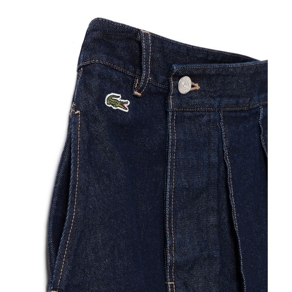 ラコステ（LACOSTE）/アシンメトリーデニムプリーツラップスカート_11
