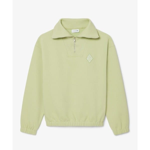 ラコステ（LACOSTE）/ルーズフィット ストレッチ鹿の子地ニット ハーフジッププルオーバー